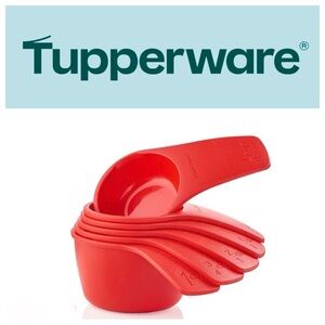 Tupperware Measuring Mates - Set of 6 measuring cups - Chili Red - NEW!